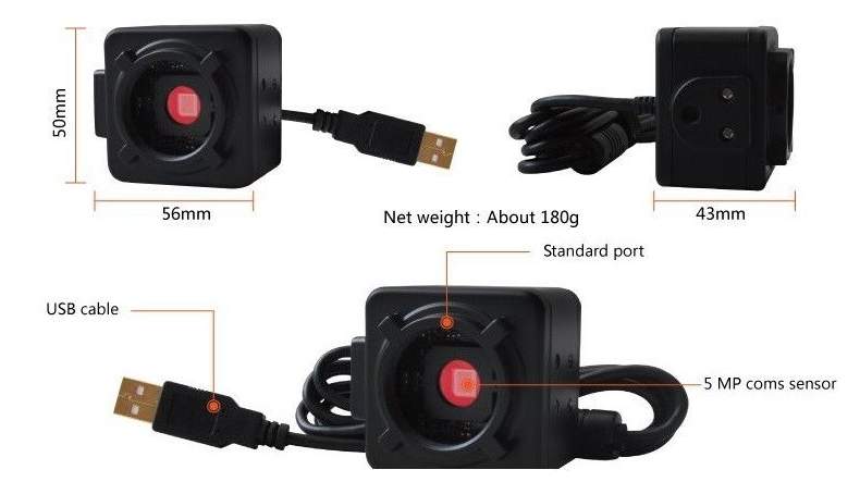 DCM500 5.0M Pixels (USB 2.0) Digital Video Camera for Microscope